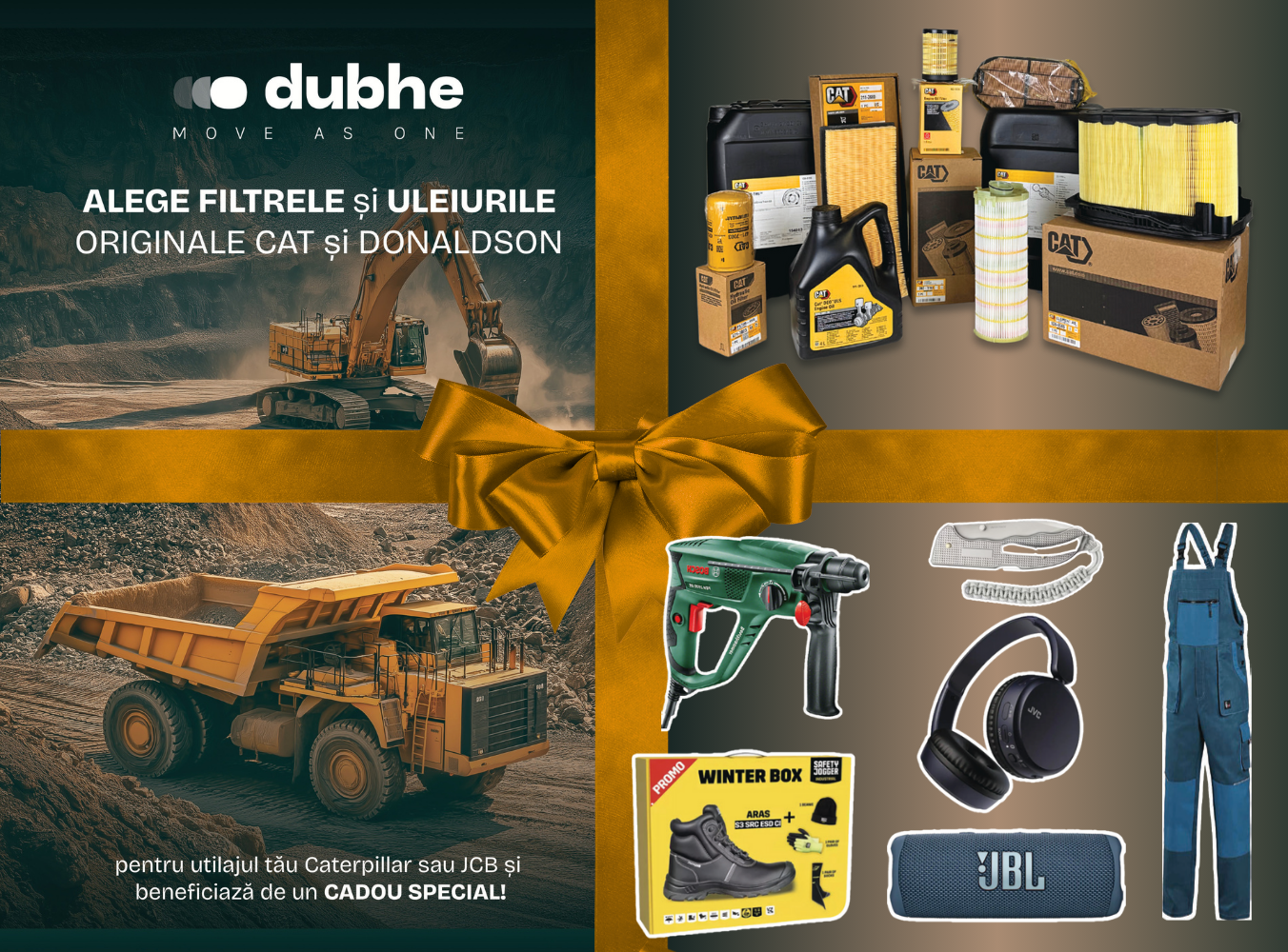 Consumabile originale pentru utilajul tău CAT și JCB